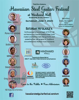 2025 Hawaiian Steel Guitar Festival at Windward Mall Poster